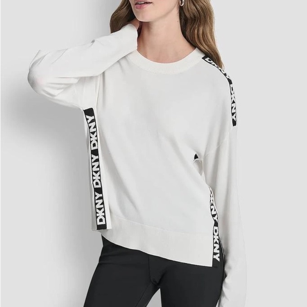 DKNY Ivory Top with Black Details